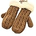 Women Winter Thicking Mittens Knitted Warm Halter Wrist Gloves