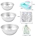 Duzcli 6 Sets DIY Metal Bath Bomb Mold 12 PCS 3 Sizes with 100 Packs 6 X 6 inch Shrink Wrap Bags,2 PCS Gift Bags and 1 PCS Mini Heat Sealer for Crafting (Instruction Included)