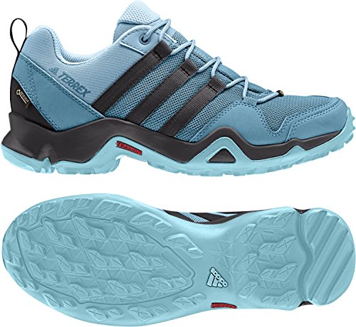 adidas Terrex AX2R GTX Shoe Women's Hiking 6 Vapour Blue-Utility Black-Clear Aqua