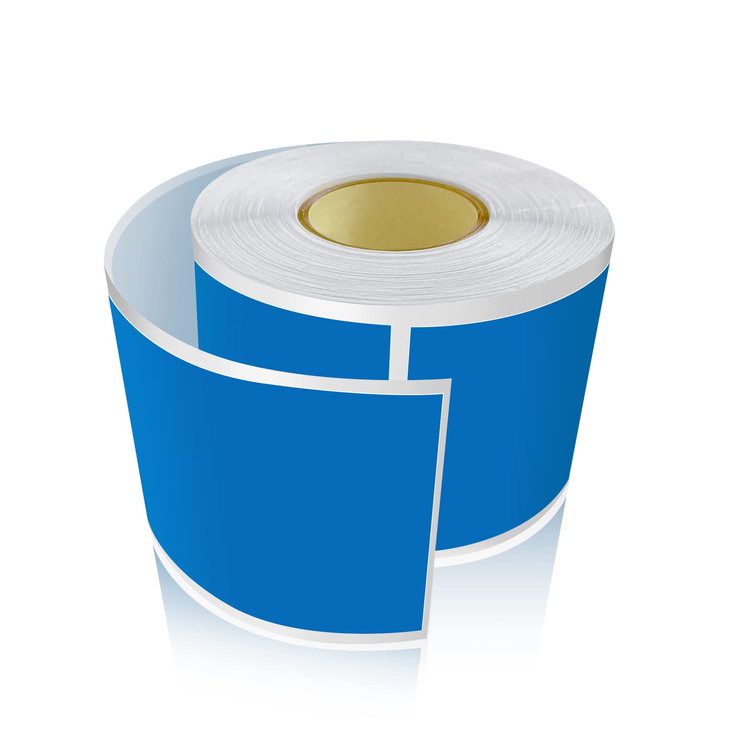 Blue Rectangular Stickers 7.6 x 5 cm Colour Code Labels Vinyl Name Tags Sticker Waterproof Removable Roll of 300