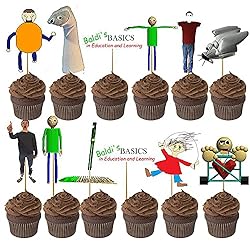 COMBO 24PC BALDI'S BASIC CLASSIC CUPCAKE TOPPER