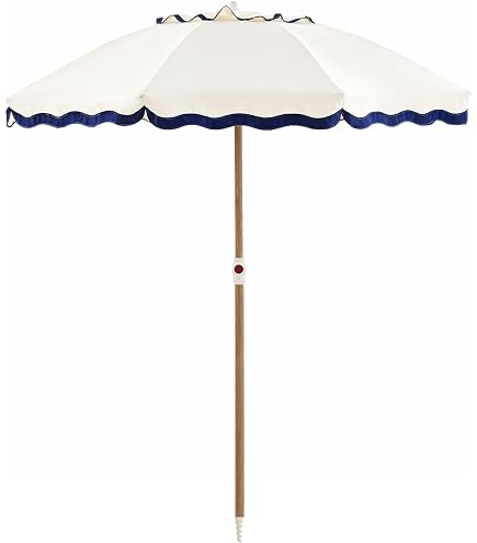 7ft/9ft Outdoor Patio Umbrella with Stripe, UV Protection Waterproof Outdoor Table Parasol for Pool, Garden(Red-White,7ft/210cm) : Patio, Lawn & Garden