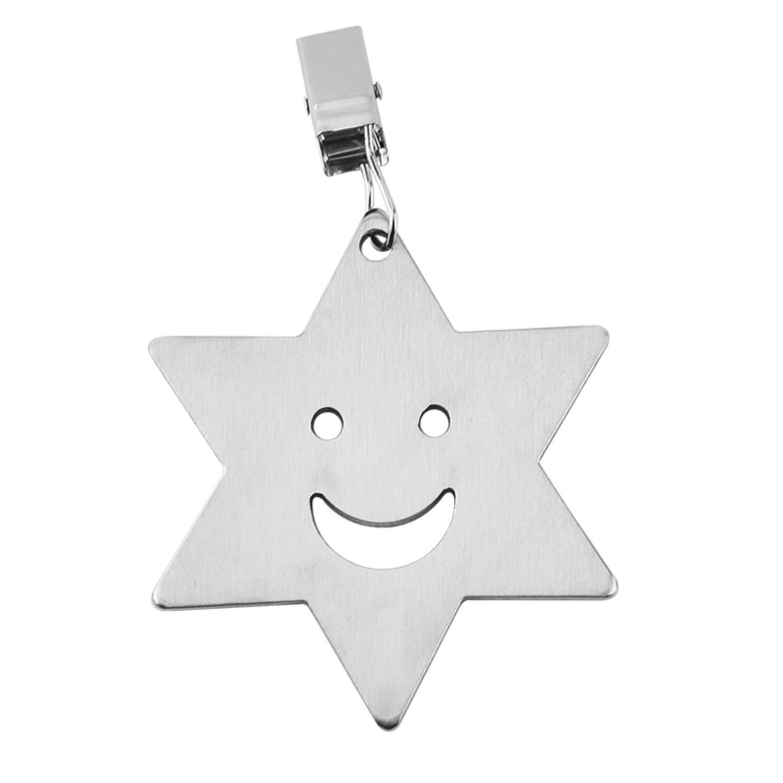 Outdoor Curtains 6Pcs Tablecloth Weights with Metal Table Clip Clamps Stainless Steel Star Shape Table Cover Clips Clamps for Outdoor Garden Party Picnic Table Covers Stainless Steel Pendant