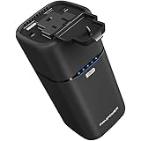 RAVPower AC Portable Charger 20100mAh 65W Built-in AC Outlet Universal Power Bank Travel Charger (Type-C Port, Dual USB iSmart Ports, 19V/1.6A DC Input) For MacBook, Laptops, Smartphones