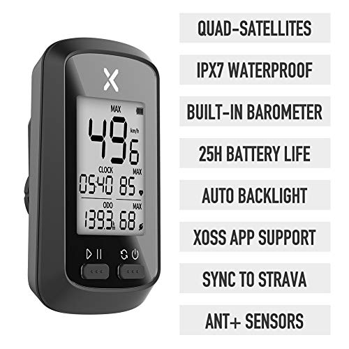 XOSS G+ GPS Cycling Computer Wireless Bike Speedometer Odometer Cycling Tracker Waterproof Road Bike MTB Bicycle Bluetooth ANT+ with Cadence