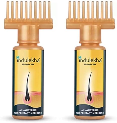 Amazon Com Indulekha Bringha Hair Oil Selfie Bottle 100ml 2 Pack Home Kitchen
