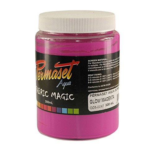 Permaset Aqua Super 300ml Fabric Printing Ink - Glow Magenta