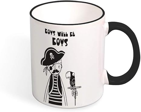 Amazon Co Jp 片目キャプテンの黒と白のイラストマグカップ コーヒーカップ コップ プリント 個性 使いやすい 容量0 33lタイプ おしゃれ 耐熱 繰り返し使用可能 仕事用 贈り物 ギフト食器 グッズ 通販 ホーム キッチン