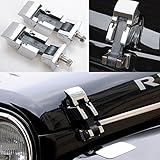 Bolaxin Chrome Aluminum Hood Lock Assembly locking Hood Catch Set - Pair For Jeep Wrangler JK 2007-2017 & Unlimited 2 door & 4door