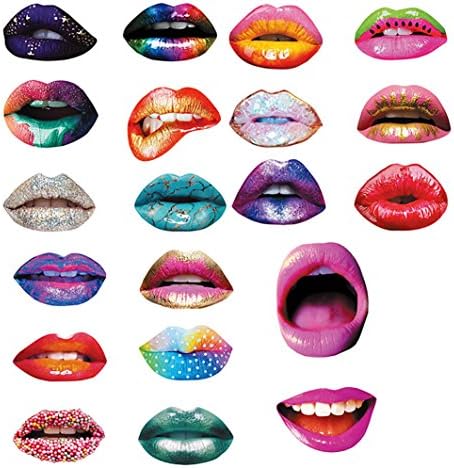 Party Photo Booth Props 20pcs,Womens Lips Various Dress-up Accessories Party Favors