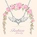 925 Sterling Silver Angel Wings Heart Pendant Necklace 18