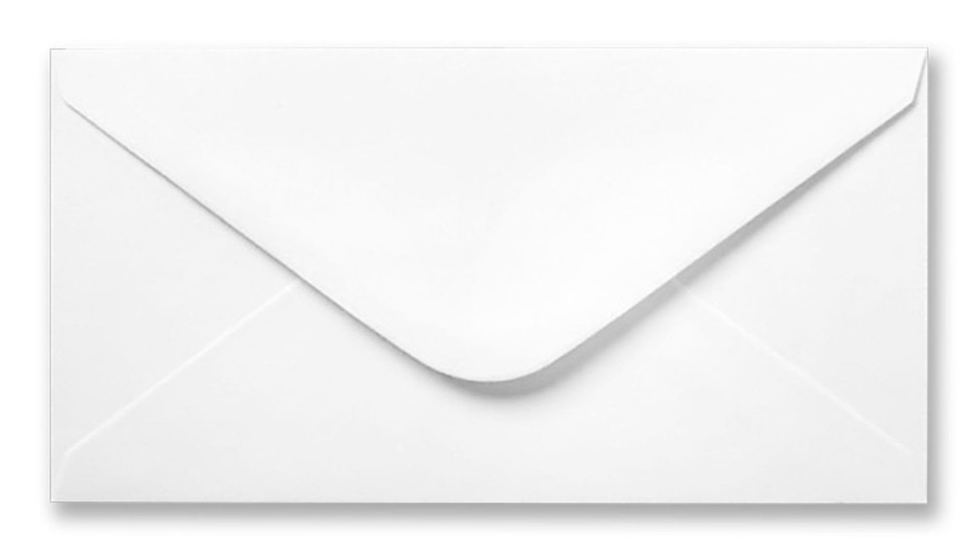 50 Pack DL White Envelopes – 110mm x 220mm – Gummed 100gsm