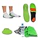 Sports Orthotic Insoles (1 Pair) & Foot Sleeve Socks (1 Pair) - Shoe & Boot Orthotic Inserts - Plantar Fasciitis Arch Support Gel Orthotics Insole (Pack of 4)