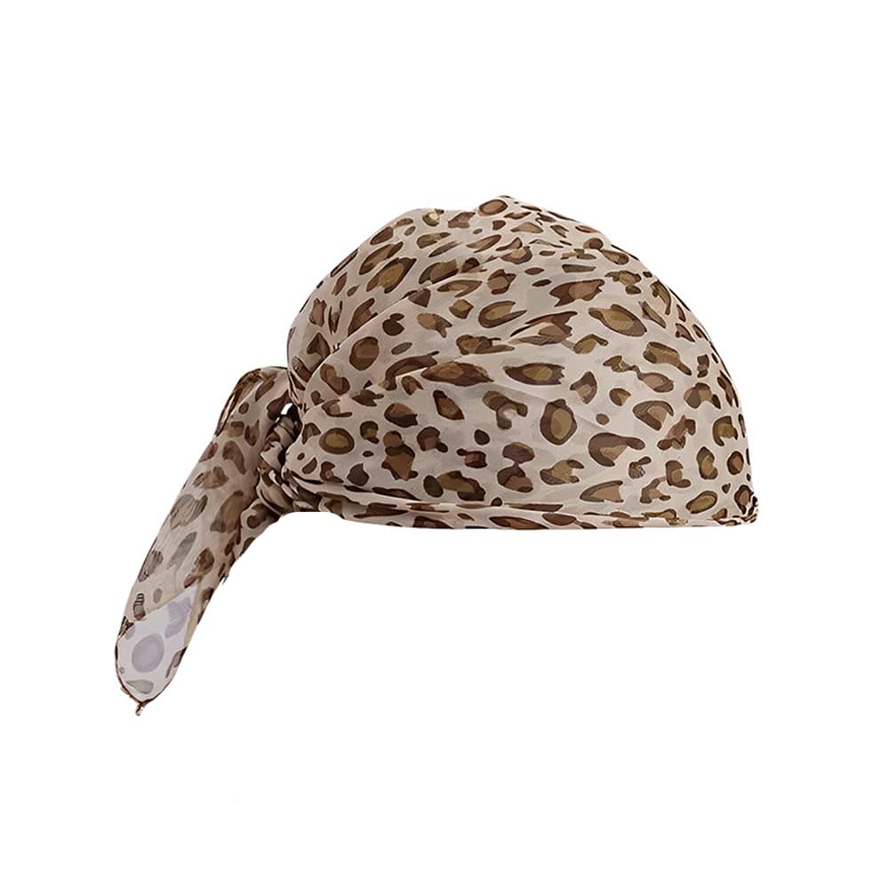 Photo 1 of Sdopbinbin Animal Leopard Print Hair Accessories for Women Girls Summer Chiffon Head Scarf for Women Leopard Silk Bandana Hair Scarves Square Neck Scarf Western Neckerchief for Woman