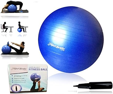 Exercise Ball for Yoga, Fitness, Core Strength, Stability Training, Pilates, Hand Pump Included 65cm