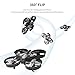REDPAWZ H36 Mini Drone 2.4G 6 Axis Gyro Headless Mode, 360° Flips, Remote Control One Key Return RC Quadcopter, Best Drone for Kids & Beginners, Children Toys Gift -(Double Battery,Gray)