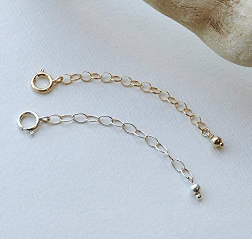 Extender Chains Necklaces, Adjustable Lengths, Fine Tuning, Removable, Perfect Fit, Add On, Customized, Personalized, Sterling Silver, 14k Gold Filled, Rose Gold