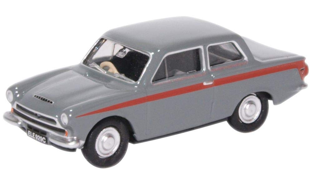 Oxford Diecast 76COR1008 Ford Cortina MkI Lombard Grey/Red