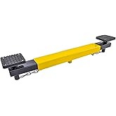 Cross Beam Adapter [1 1/2 to 2-ton Capacity] | Fits floor jacks with 1-1/8" diameter saddle stud, Adjust from 28 in. to 36 in, Black &amp; Yellow Steel, (2) 7 in. Safety Chains