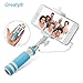 Selfie Stick Greaty® Mini Wired NEW Foldable Super Handheld Extendable Monopod-built in Bluetooth Shutter Non-slip Handle Compatible with Iphone 4s, 5s, 6, 6 Plus, Samsung Galaxy S3, S4, S5, S6, Note 2, 3, 4, 5, Nexus 5, 6, HTC One,sony Xperia Z2 Xperia Z3