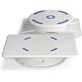 Ateco Reversible 2-Sided Revolving Cake Decorating Stand, Plastic Turntables and Base, 12 by 16-Inch and 12-Inch Diameter, White