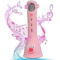TOSING Wireless Karaoke Microphone for Kids, Top Birthday Gifts for Girls 2019, Best Present Toys for Kids Girls 4 5 6 7 8 9 Years Old, for 10 11 12 Yrs Teenager, Bluetooth Karaoke Machine