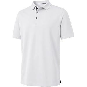 M MAELREG Mens Golf Shirt Short Sleeve Moisture Wicking Slim Fit Performance Casual Roma Knit Golf Polo Shirts for Men