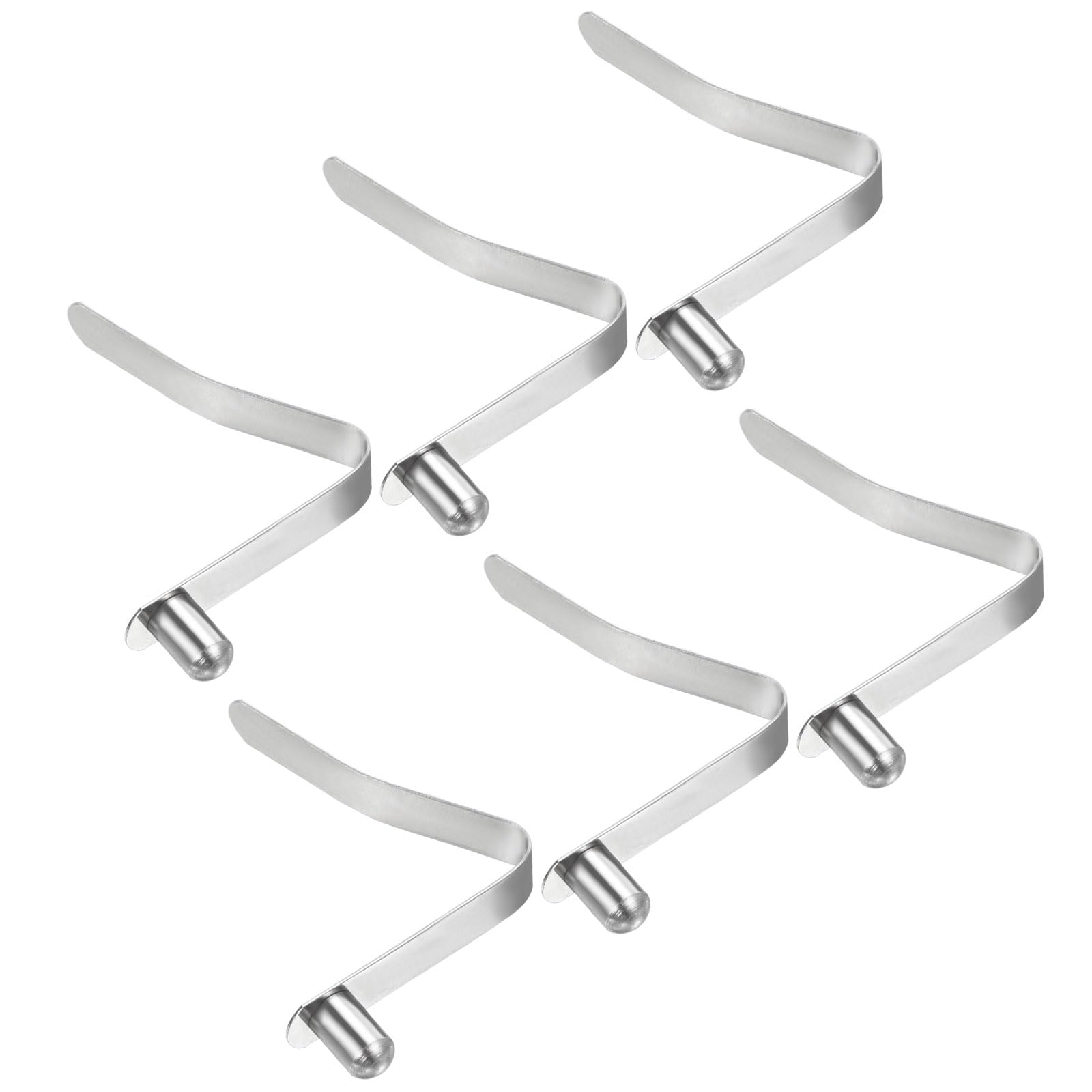 PATIKIL 9.5x6mm Kayak Paddle Snaps, 6 Pack Tent Pole Clips Steel V Shaped Single Pin Push Button Spring Clips Lock Tube Pole Clips for Camping Kayaking