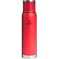 Stanley Adventure-To-Go Vacuum Bottle 1.4 qt | Wide Mouth with Leakproof Cup Lid | Keep Drinks Hot or Cold | Packable for Travel | Insulated Stainless Steel Thermos | BPA-Free | Chili Red
