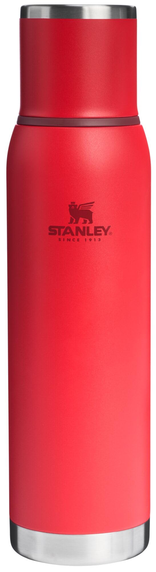 Photo 1 of Stanley Adventure-To-Go Vacuum Bottle 1.4 qt | Wide Mouth with Leakproof Cup Lid | Keep Drinks Hot or Cold | Packable for Travel | Insulated Stainless Steel Thermal Bottle | BPA-Free | Chili Red