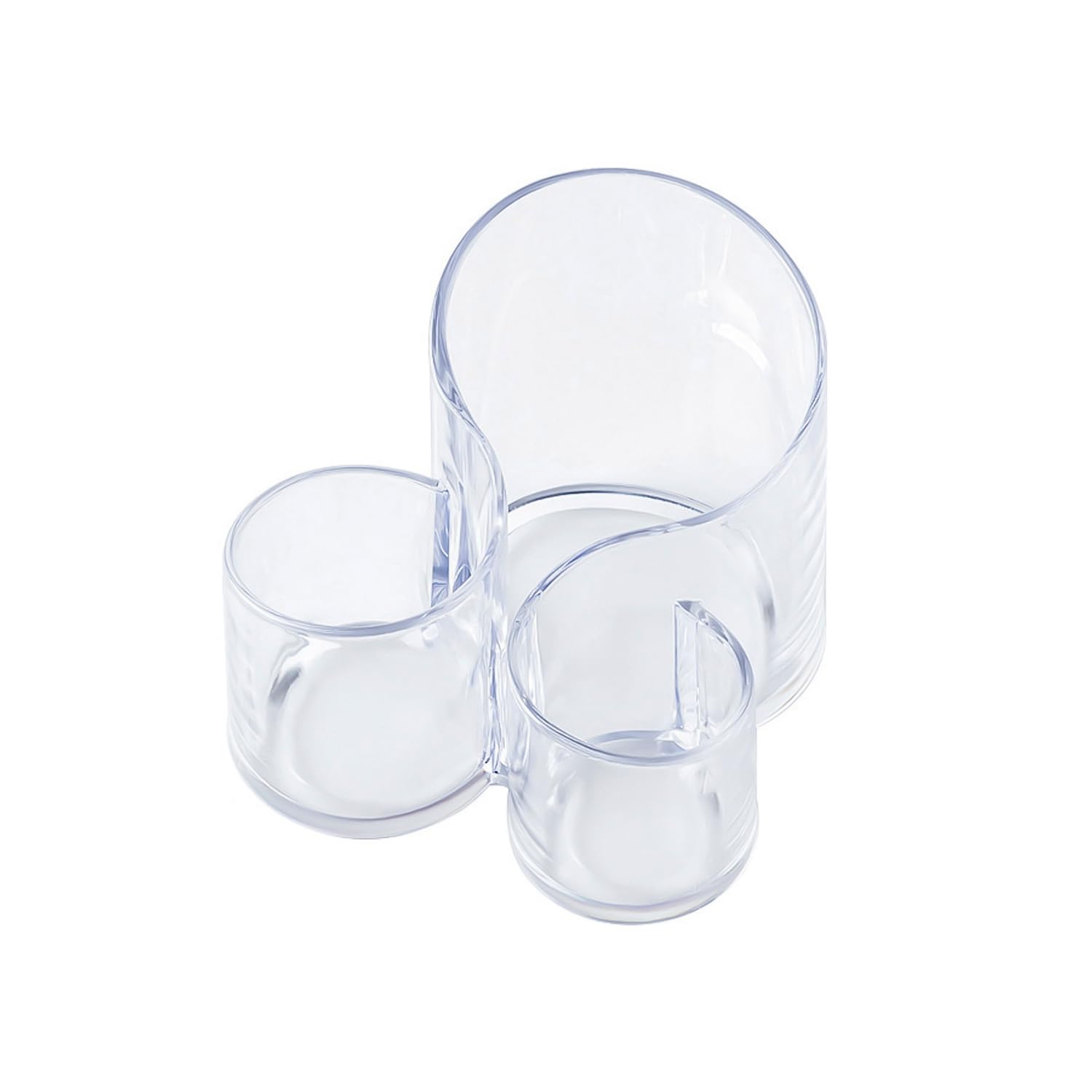 1 Piece Makeup Stand, Makeup Brush Holder, 3-in-1 Makeup Brush Organizer, Makeup Organizer, Acrylic Makeup Brush Storage Bucket, Eyeliner Display Stand, Eyeliner Holder, Cosmetic Storage Box