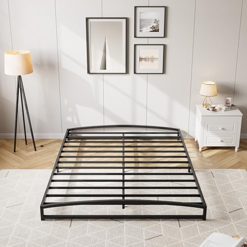 Garvee 6 in Queen Size Bed Frame, Heavy Duty Metal Platform Low Bed Frame Queen…