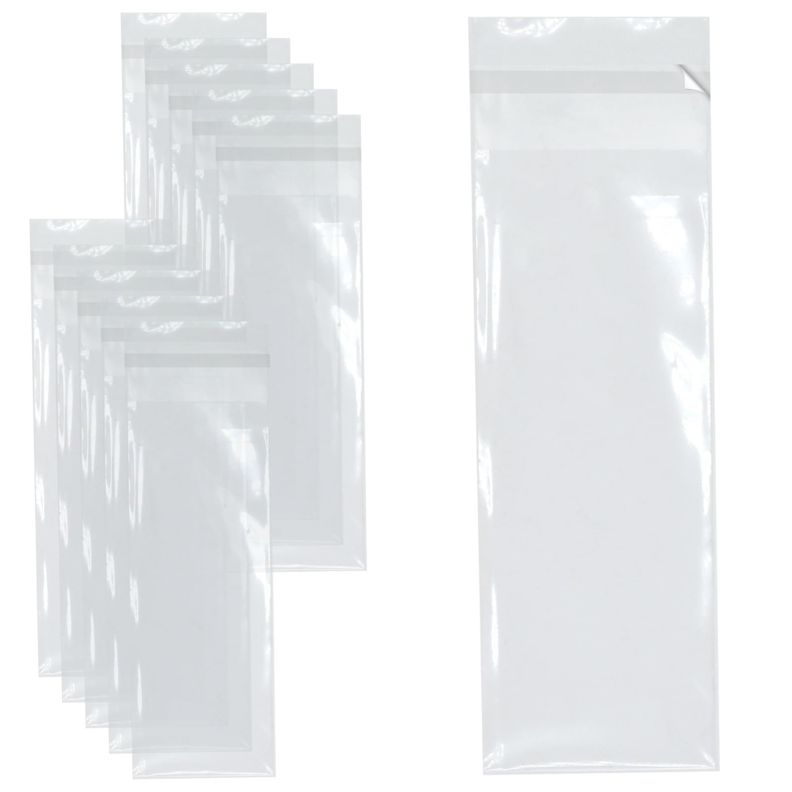 celloexpress Florist Care Card/ATC - 65mm x 90mm + 30mm Flap - Cellophane Display Bags Self Seal 40 Micron - Tiny Cello - Pack of 250 — image 1