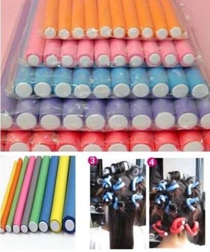 Sumanee 10Pcs Curler Makers Foam Bendy Twist Curls tool DIY Styling Hair Rollers HS55