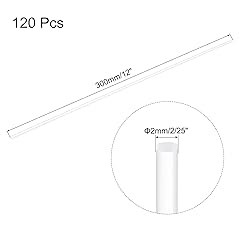 MECCANIXITY 120pcs Acrylic Round Rods 5/64" x