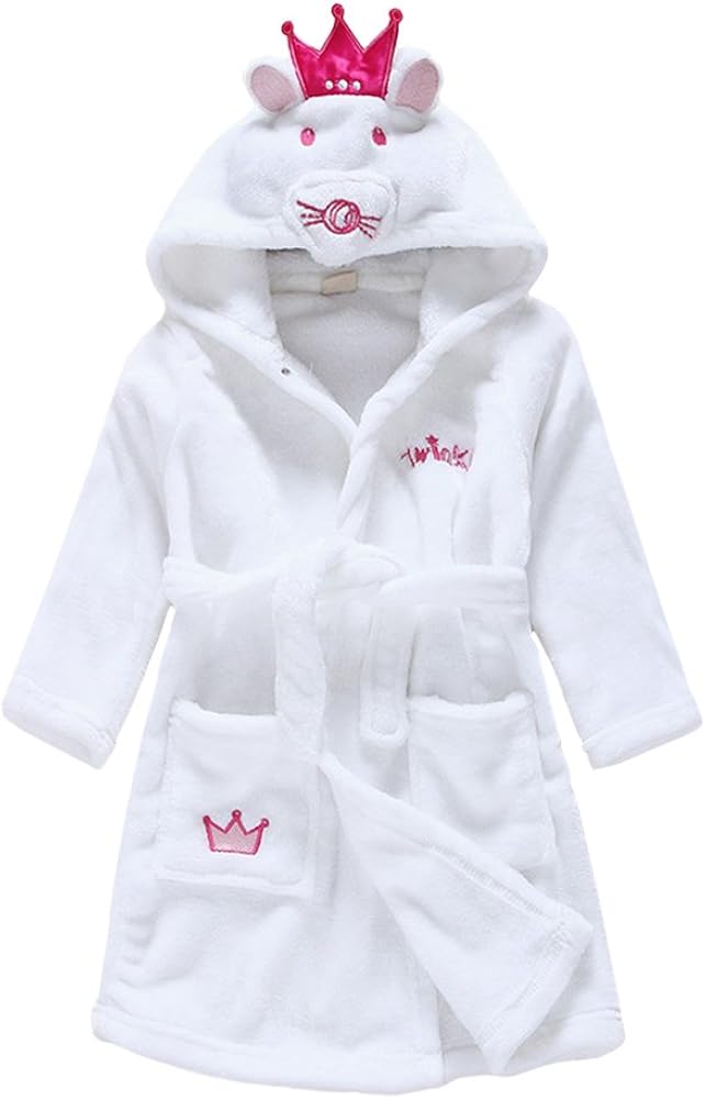 Beiersi Kids Baby Bathrobe Cotton Dressing Gown Bath Robe Cute Animal