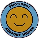 Emotional Support Human Animal Emotion Anxiety Smiley Face Mental Health Love Hugs Compassion 1.1" Enamel Pin Badge
