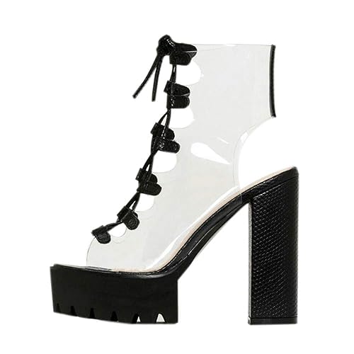 clear heels with fish