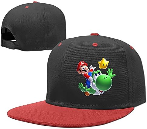 VVL6O Super Mario Galaxy 100% Cotton Baseball Caps Contrast Color Snapback Baseball Cap For Children