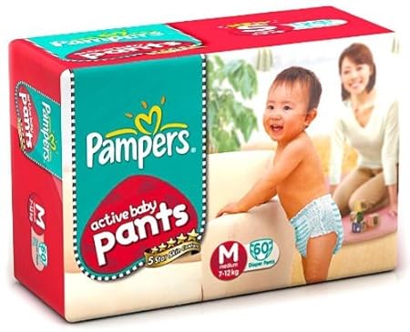 pampers active baby medium size diapers