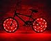 LEDMO (2 pack)Bicycle Bike Rim Lights, 20 LEDs Red Wheel Lights, LED String Light Red Bicycle Bike Wheel Rim Copper Wire Starry Light , Perfect for Safety and Fun color - Battery