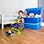 G.U.S. Kids Collapsible Toy Chest with Flip-Top Lid and Mesh Pockets, Large, Blue