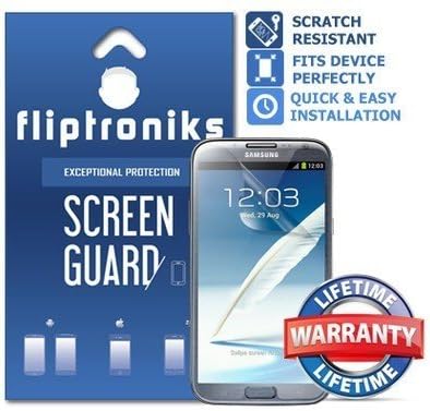 Fliptroniks Clear Screen Protector for Samsung Galaxy Note 2 with Lifetime Warranty 4 Pack