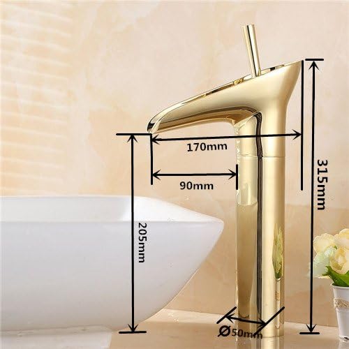 Aquafaucet Tasse Forme Unique Robinet De Salle De Bain Lavabo Vessel Robinet Mitigeur De Lavabo Robinet Dore Finition Robinets De Lavabo Cuisines Et Salles De Bain