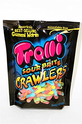 Trolli sour brite crawlers gummy candy, assorted flavor…