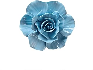 Meen Künstliche Blumen, Keramische Blumen-Feste Wand-hängende Hintergrund-Wand-Wand-Dekorations-Wand-Dekorations-Wandbehang (Farbe : Blau, größe : M)