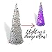 BANBERRY DESIGNS Acrylic Light Up Christmas Trees - Set of 2 Assorted Sized LED Trees - Color Changing Lights