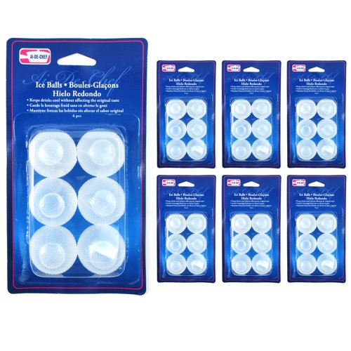 12 Reusable Ice Cube Balls Plastic Refreezable Ice Drinks Bar Parties Whisky !