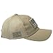 USA American Flag Patch Tactical Hat Mesh Back Adjustable Baseball Cap Beige Khaki