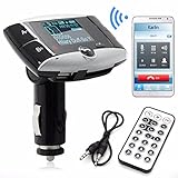 Bolayu 1.5" LCD Car Kit Bluetooth MP3 Player FM Transmitter Modulator SD MMC USB Remote